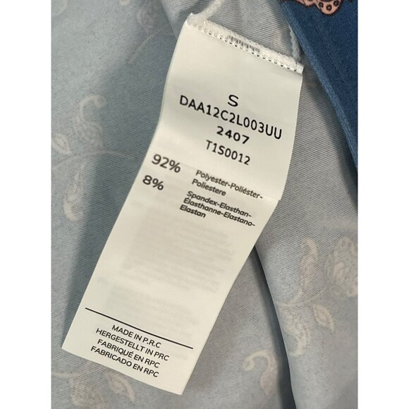 Cupshe Smocked Bikini Bathing Suit Sz Small NWT Teal Floral - Picture 6 of 7